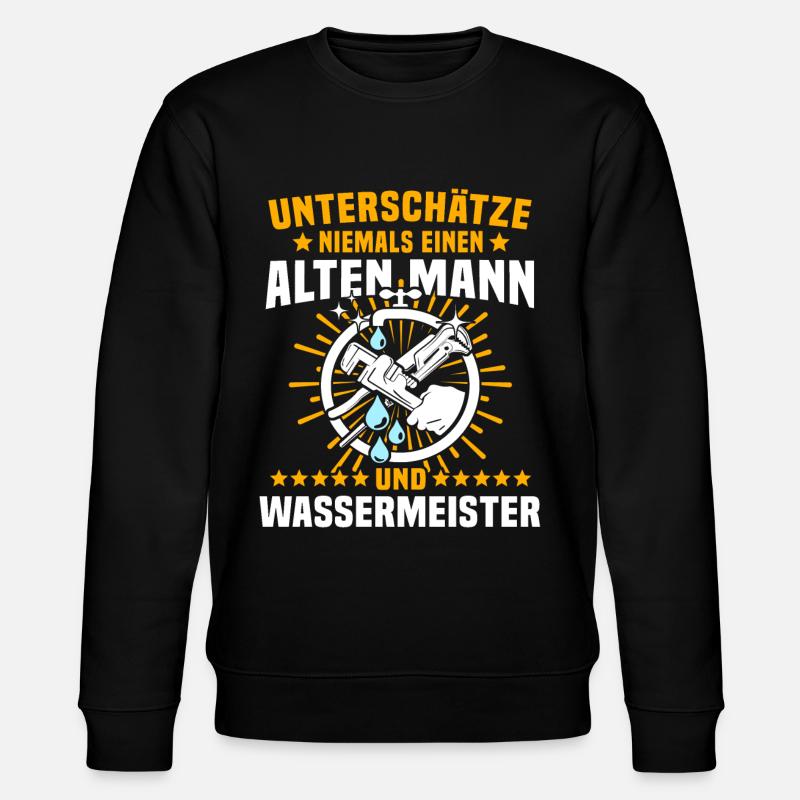 Wassermeister Sprüche - Stanley/Stella Unisex Bio-Sweatshirt CHANGER  - Schwarz