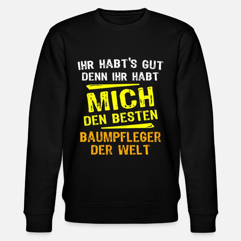 Baumpfleger Geschenkidee - Stanley/Stella Unisex Bio-Sweatshirt CHANGER  - Schwarz