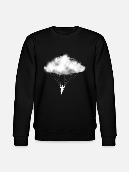 Paraglider Cloud Paraglider Mountains - Stanley/Stella CHANGER Unisex Organic Sweatshirt - black