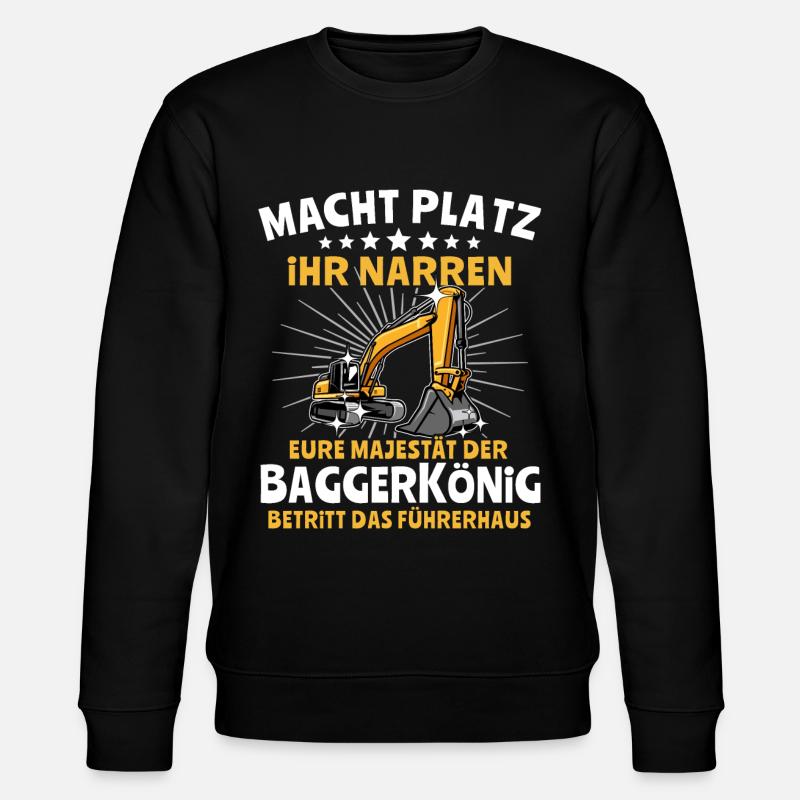 Baggerfuehrer Baggerfahrer - Stanley/Stella Unisex Bio-Sweatshirt CHANGER  - Schwarz