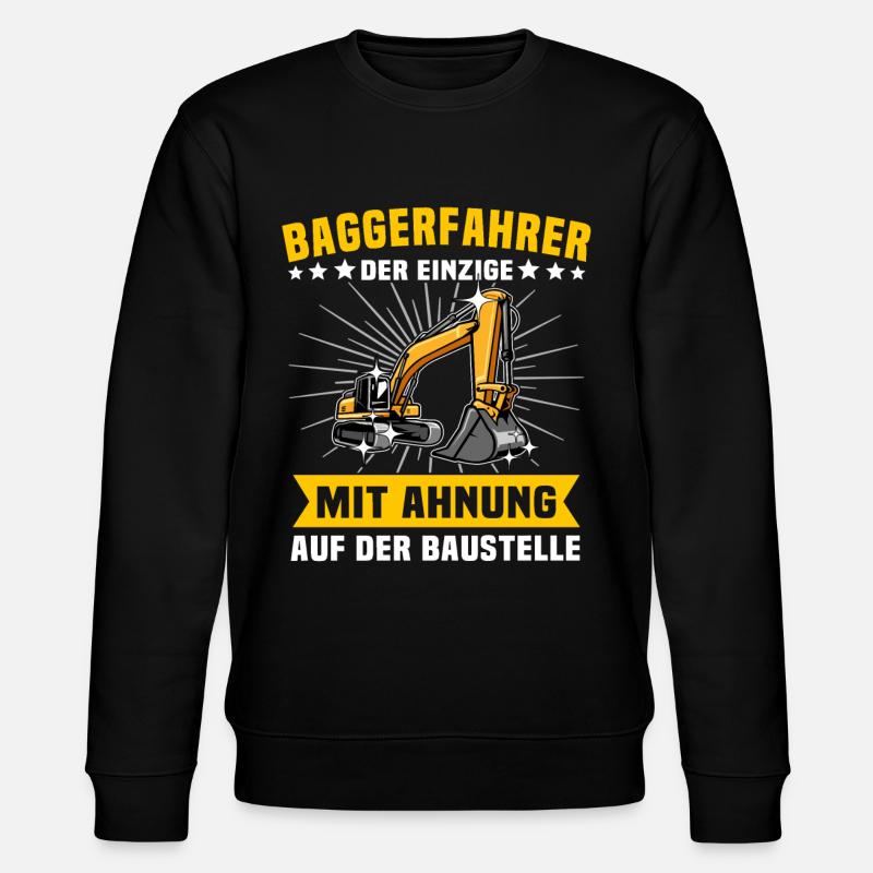 Baggerfuehrer Baggerfahrer - Stanley/Stella Unisex Bio-Sweatshirt CHANGER  - Schwarz