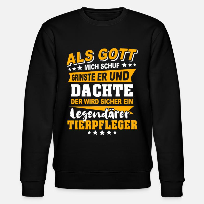 Tierpfleger Sprüche - Stanley/Stella Unisex Bio-Sweatshirt CHANGER  - Schwarz