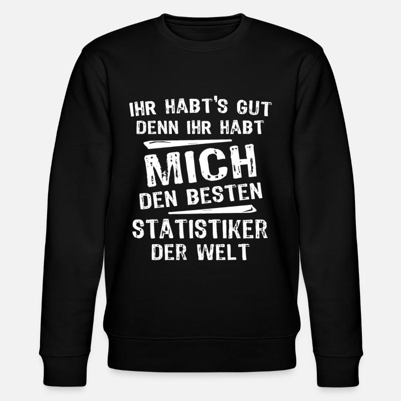 Statistiker - Stanley/Stella Unisex Bio-Sweatshirt CHANGER  - Schwarz