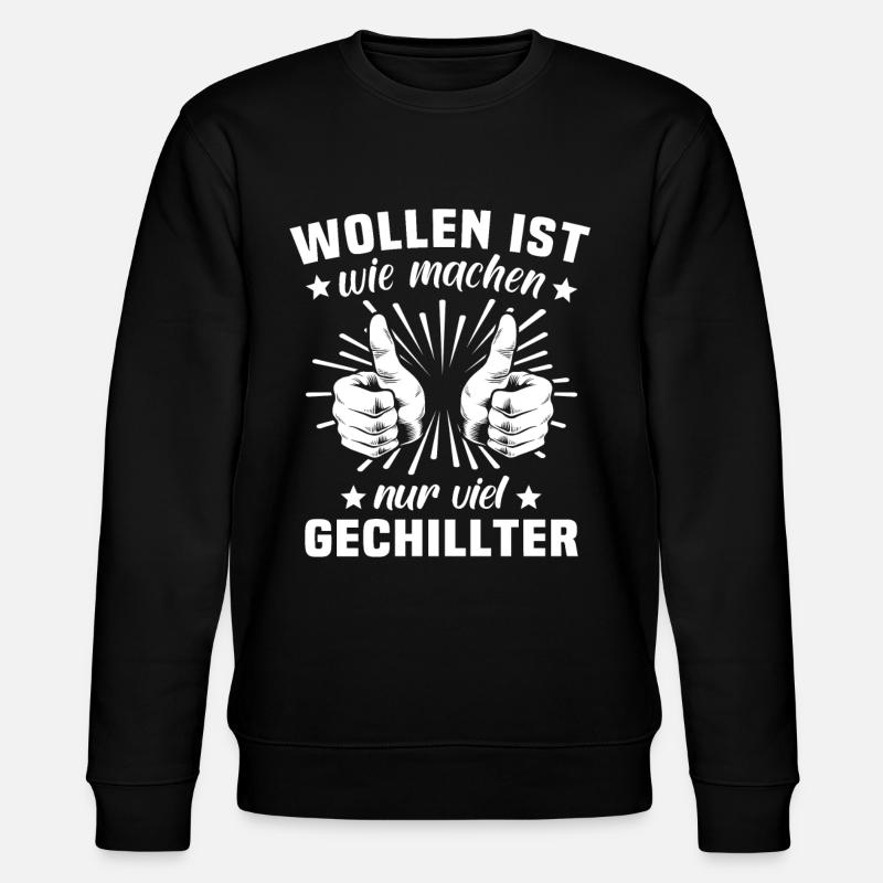 Machen Wollen - Stanley/Stella Unisex Bio-Sweatshirt CHANGER  - Schwarz