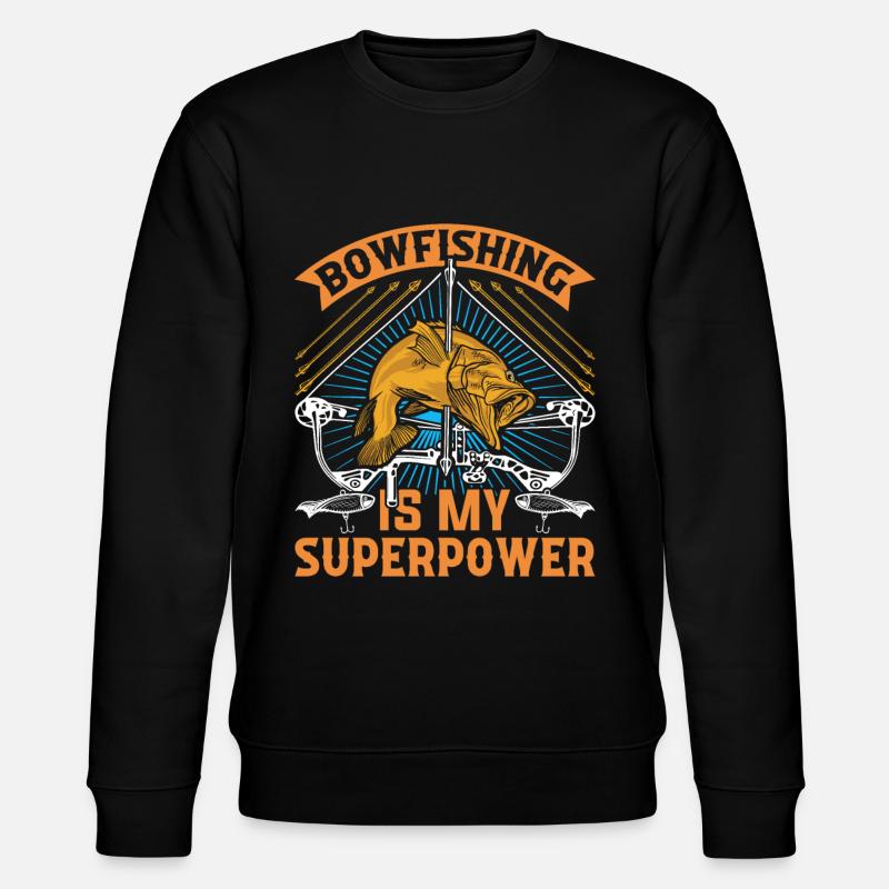 Bogenfischen Bowfishing is my Superpower - Stanley/Stella Unisex Bio-Sweatshirt CHANGER  - Schwarz