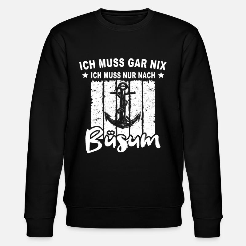 Büsum Büsumer - Stanley/Stella Unisex Bio-Sweatshirt CHANGER  - Schwarz