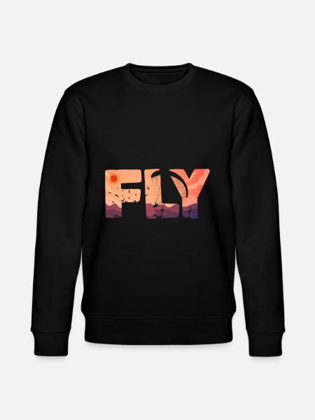 Flyvende paraglidere Paragliding piloter - Stanley/Stella økologisk unisex-sweatshirt CHANGER  - sort