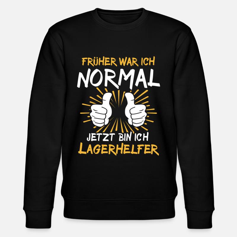 Lagerhelfer Spruch - Stanley/Stella Unisex Bio-Sweatshirt CHANGER  - Schwarz