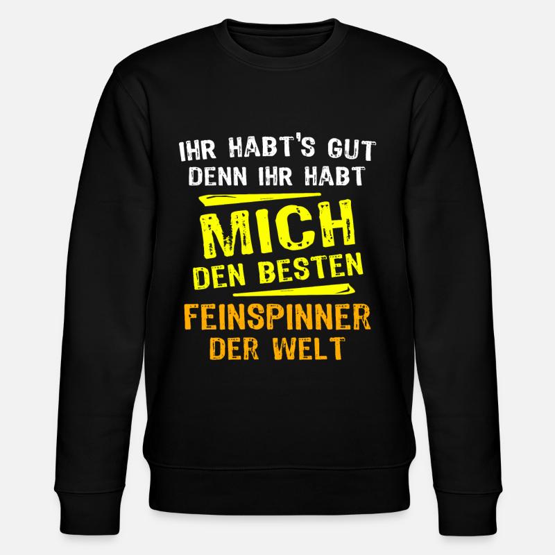 Feinspinner Geschenk - Stanley/Stella Unisex Bio-Sweatshirt CHANGER  - Schwarz