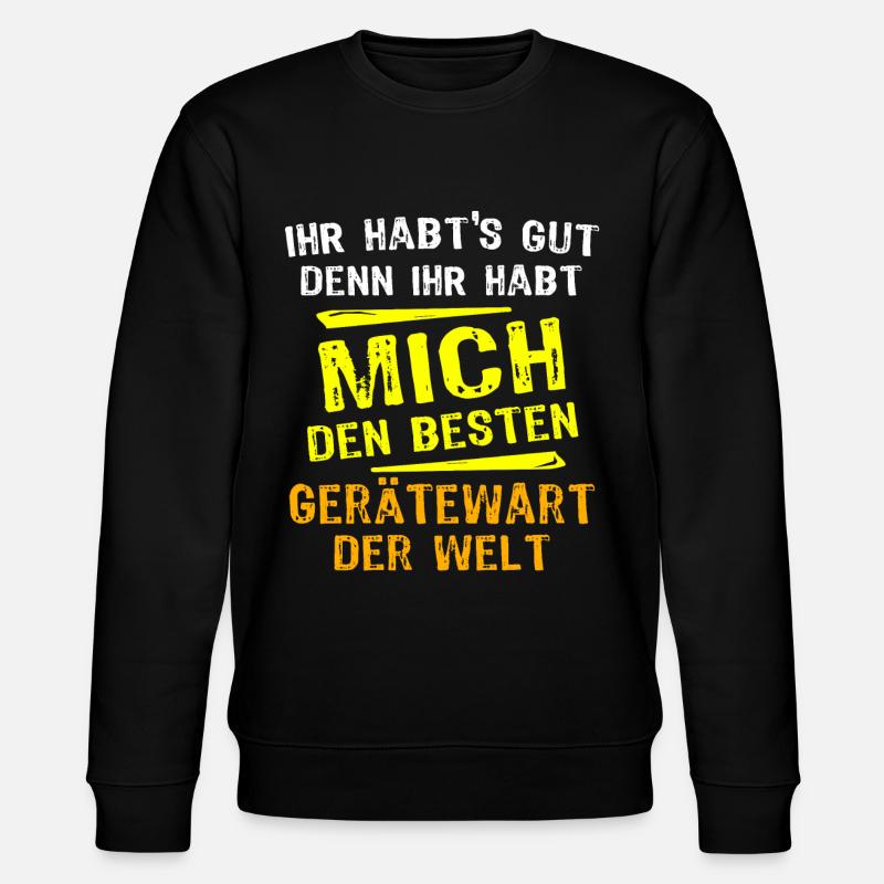 Gerätewart Geschenk - Stanley/Stella Unisex Bio-Sweatshirt CHANGER  - Schwarz