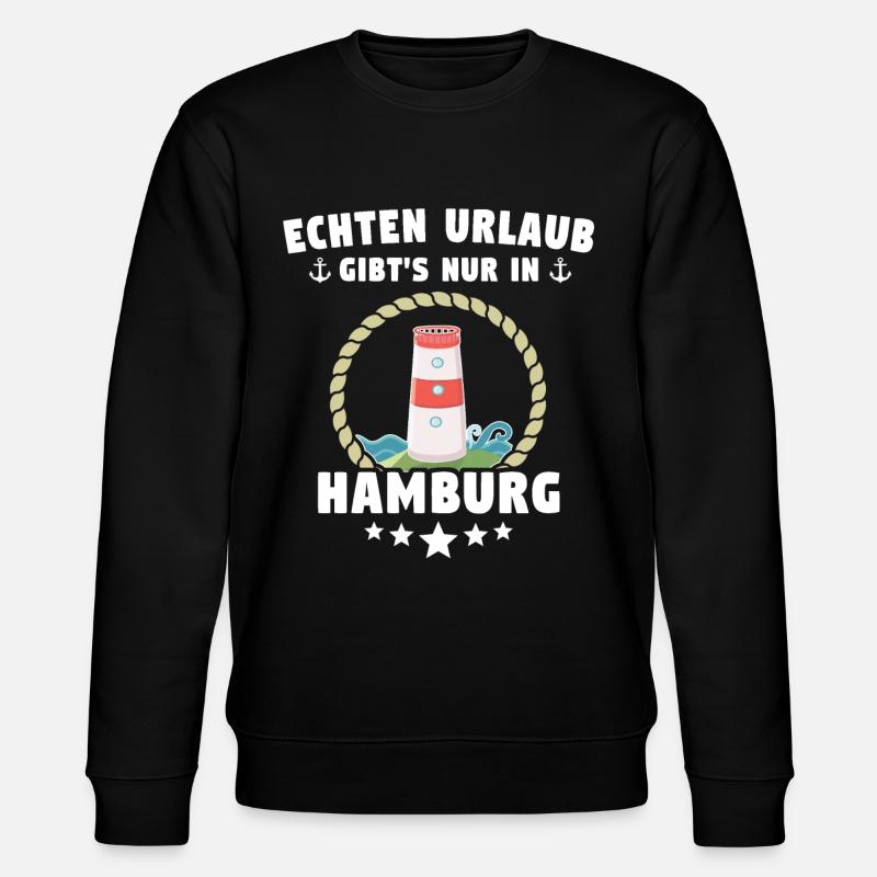 Hamburg Urlaub - Stanley/Stella Unisex Bio-Sweatshirt CHANGER - Schwarz