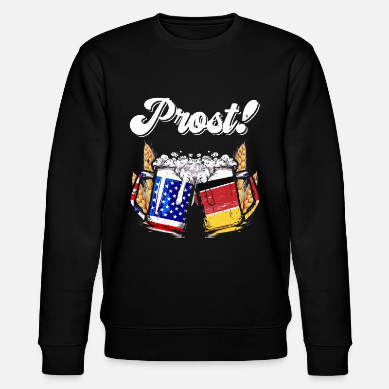Bayerisches Bier Prost! Shirt Bayern - Stanley/Stella Unisex Bio-Sweatshirt CHANGER  - Schwarz