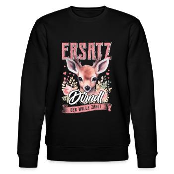 Trachten Frauen Ersatz Dirndl Shirt - Sweat bio CHANGER Stanley/Stella Unisexe - noir - Devant - Nik (191cm) & Marisol (170cm)
