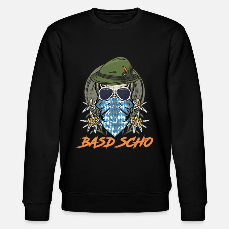 Bayerisch Basd Scho Boarisch München - Stanley/Stella Unisex Bio-Sweatshirt CHANGER  - Schwarz