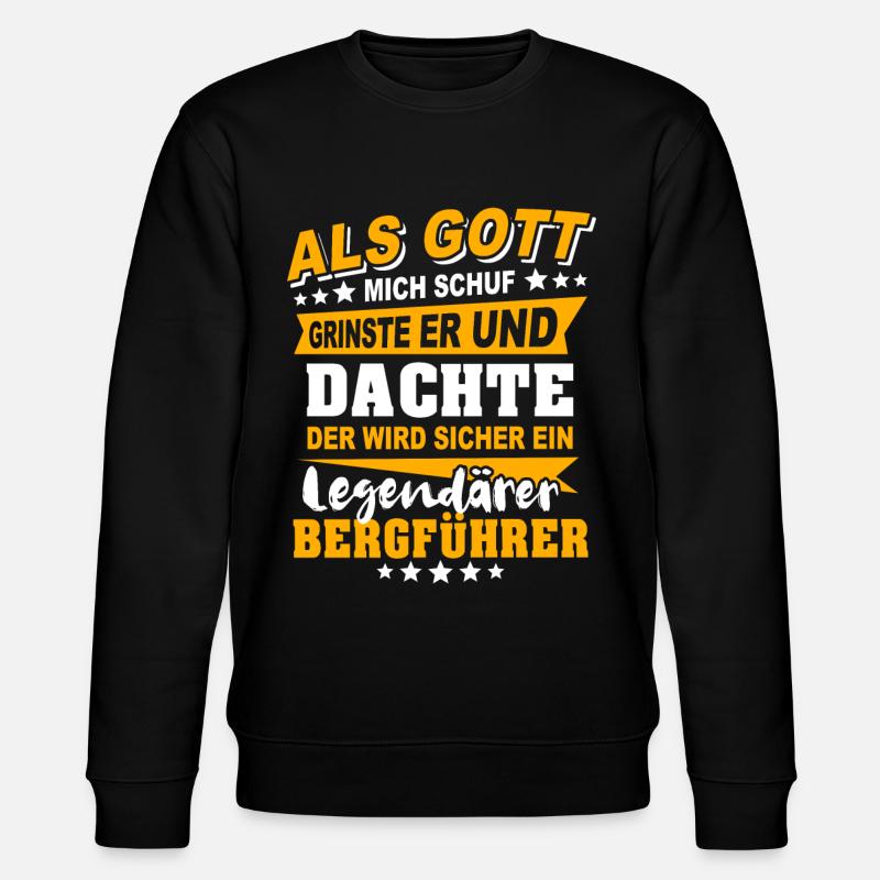 Bergführer Sprüche - Stanley/Stella Unisex Bio-Sweatshirt CHANGER  - Schwarz
