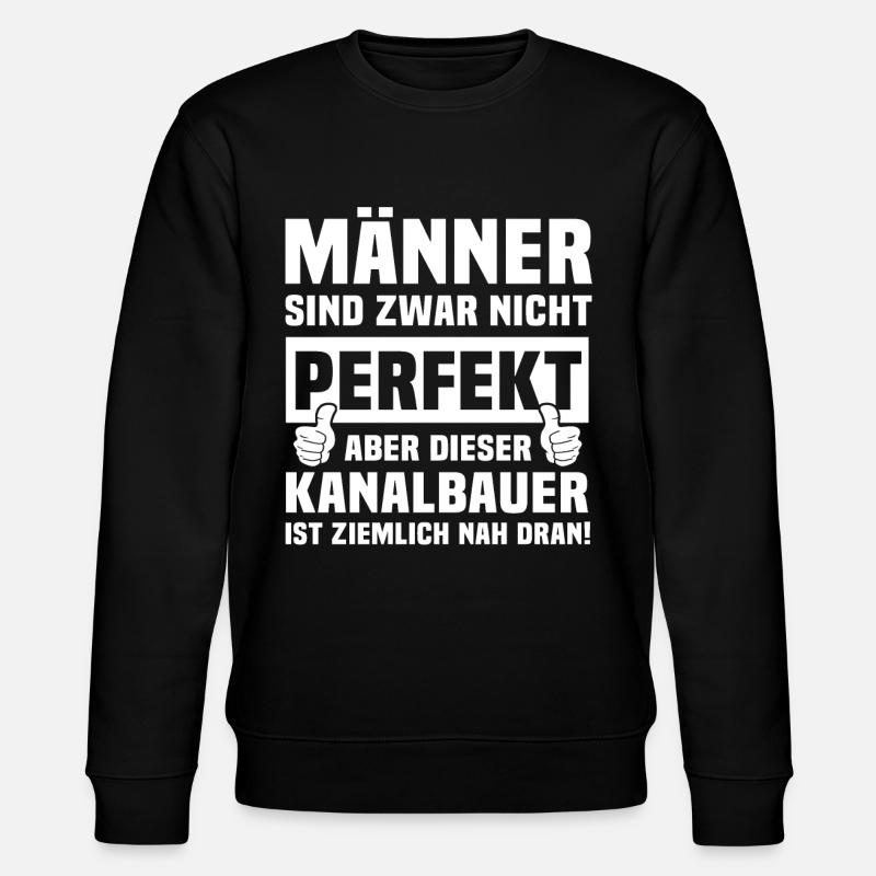 Kanalbauer - Stanley/Stella Unisex Bio-Sweatshirt CHANGER  - Schwarz