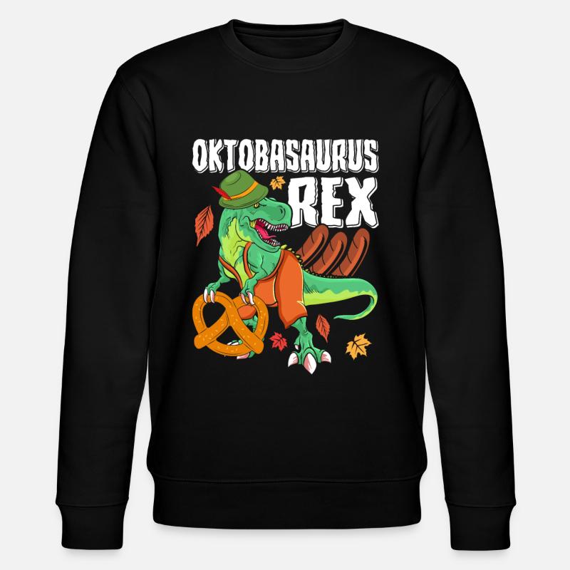 Oktobasaurus Rex Dinosaure Bretzel - Sweat bio CHANGER Stanley/Stella Unisexe - noir