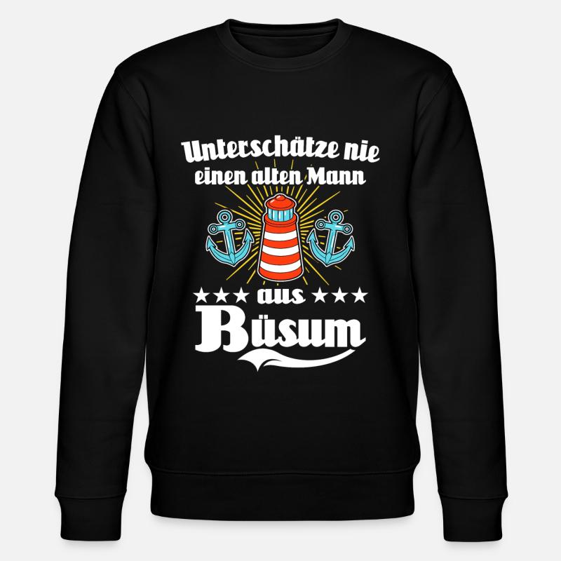 Büsum Mann - Stanley/Stella Unisex Bio-Sweatshirt CHANGER  - Schwarz