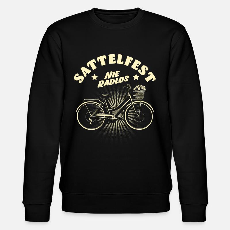 Fahrradfahrer - Stanley/Stella Unisex Bio-Sweatshirt CHANGER  - Schwarz