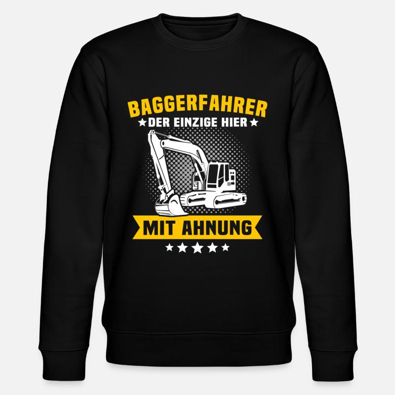 Baggerfahrer - Stanley/Stella Unisex Bio-Sweatshirt CHANGER  - Schwarz