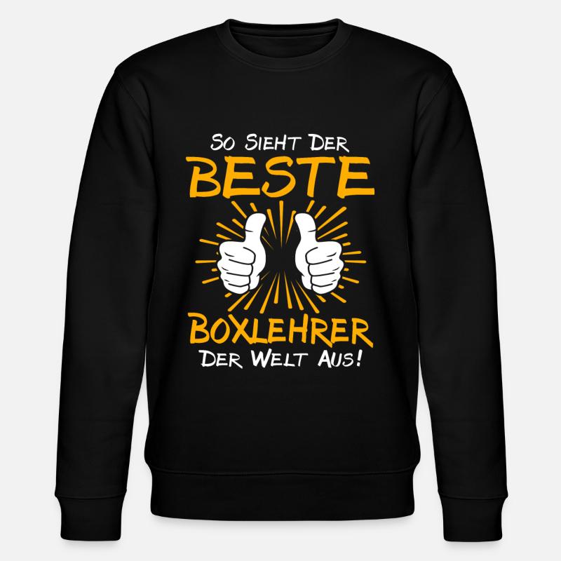 Boxlehrer Geschenkidee - Stanley/Stella Unisex Bio-Sweatshirt CHANGER  - Schwarz