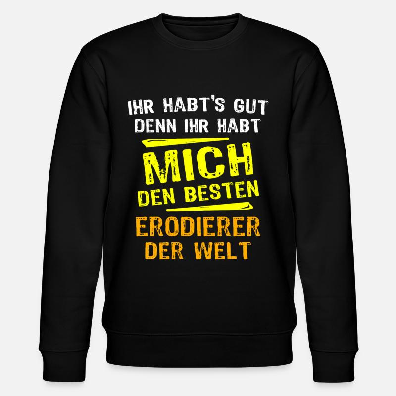 Erodierer Geschenk - Stanley/Stella Unisex Bio-Sweatshirt CHANGER  - Schwarz