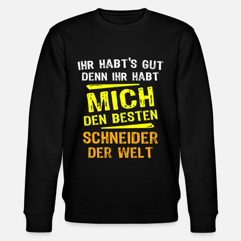 Schneider Geschenk - Stanley/Stella Unisex Bio-Sweatshirt CHANGER  - Schwarz