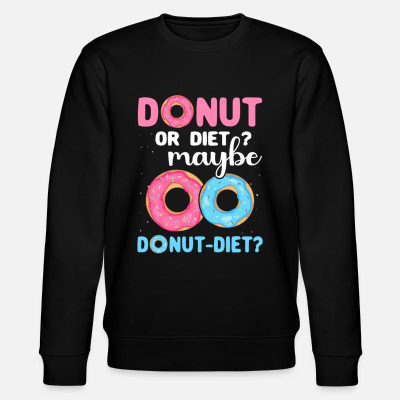 Donut Diät Doughnuts - Stanley/Stella Unisex Bio-Sweatshirt CHANGER  - Schwarz