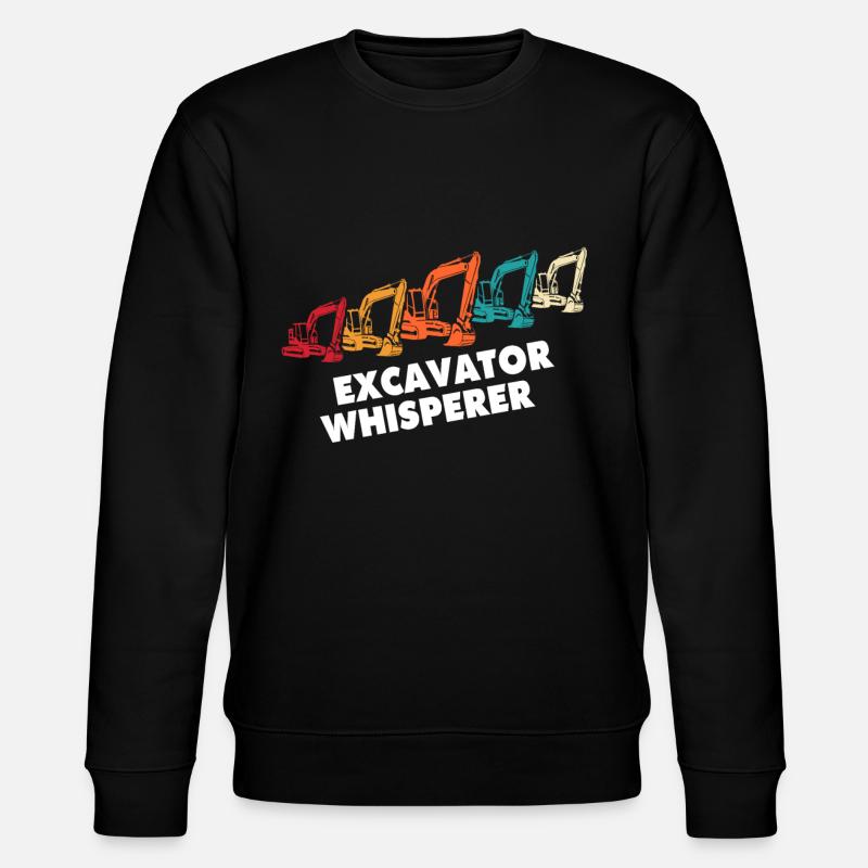 Bagger Flüsterer Liebe Baggerfahrer - Stanley/Stella Unisex Bio-Sweatshirt CHANGER  - Schwarz