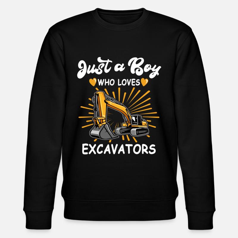 Ich Liebe Bagger - Stanley/Stella Unisex Bio-Sweatshirt CHANGER  - Schwarz