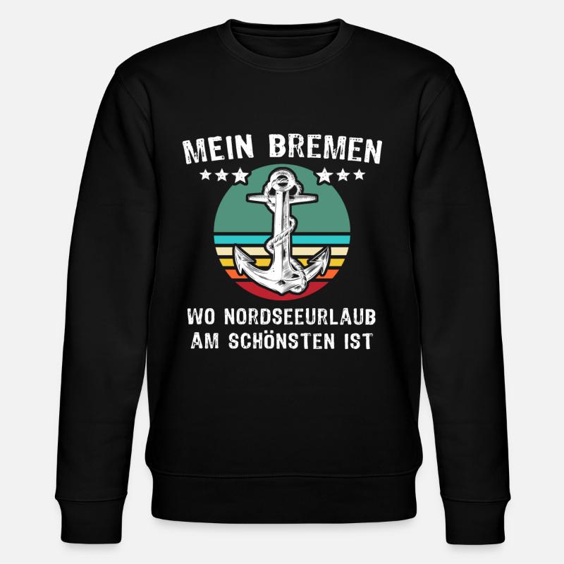 Bremen Urlaub - Stanley/Stella Unisex Bio-Sweatshirt CHANGER  - Schwarz