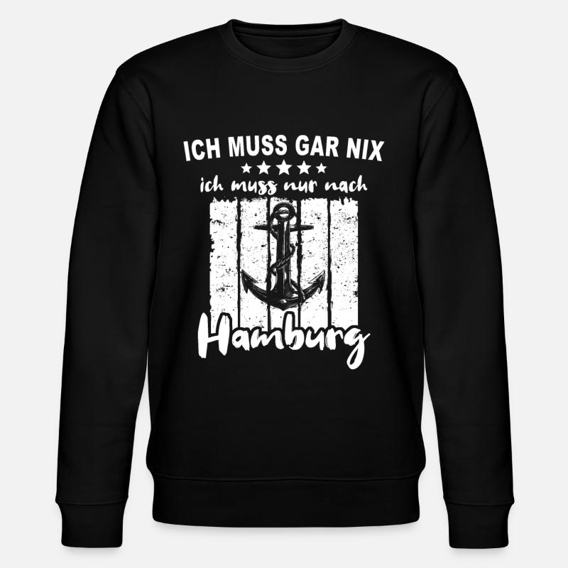 Hamburg Hamburger - Stanley/Stella Unisex Bio-Sweatshirt CHANGER  - Schwarz