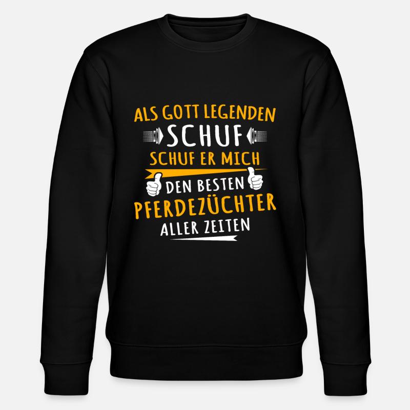 Pferdezüchter - Stanley/Stella Unisex Bio-Sweatshirt CHANGER  - Schwarz