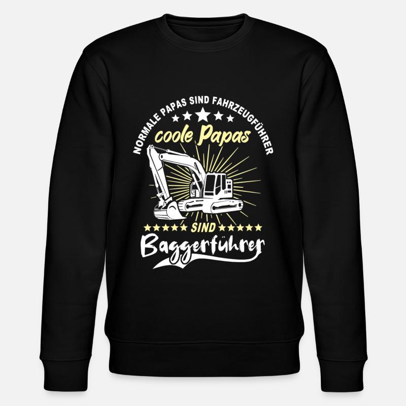 Baggerfahrer Papa - Stanley/Stella Unisex Bio-Sweatshirt CHANGER  - Schwarz
