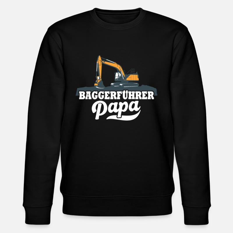 Baggerfahrer Papa - Stanley/Stella Unisex Bio-Sweatshirt CHANGER  - Schwarz