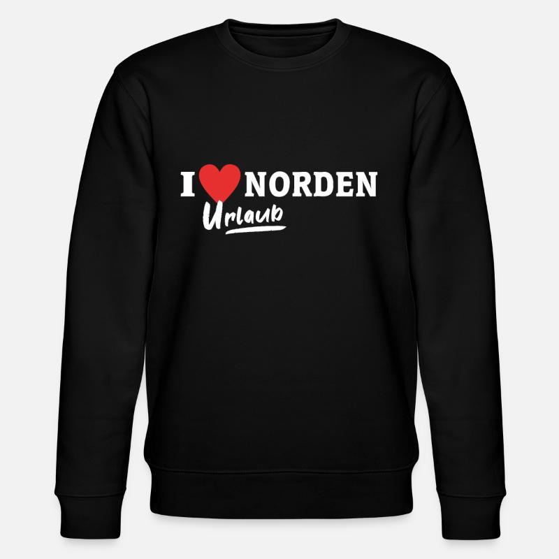 Ich Liebe Norden - Stanley/Stella Unisex Bio-Sweatshirt CHANGER - Schwarz