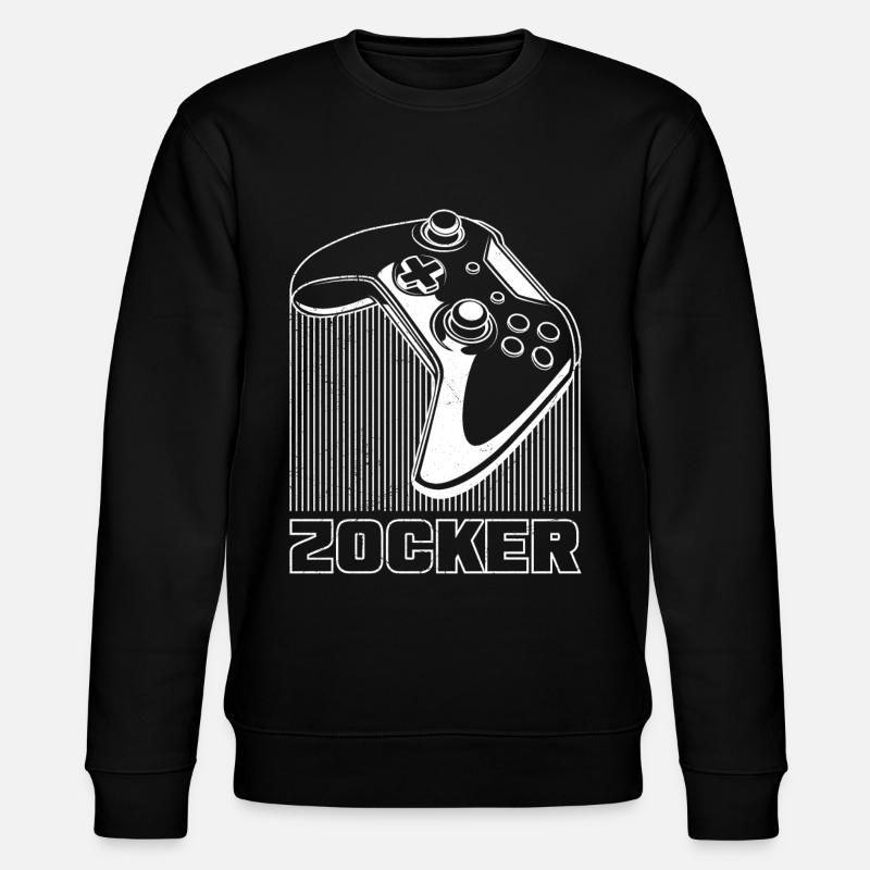 Gamer Zocker Videospiele Controller Spielekonsole - Stanley/Stella Unisex Bio-Sweatshirt CHANGER  - Schwarz