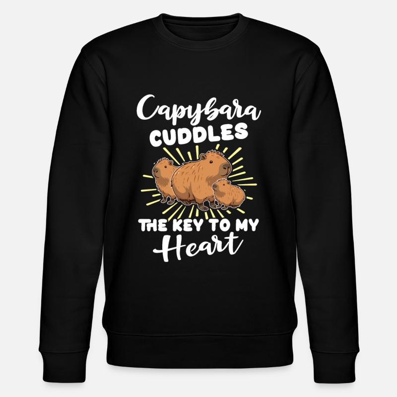 Capybara Sprüche - Stanley/Stella Unisex Bio-Sweatshirt CHANGER  - Schwarz