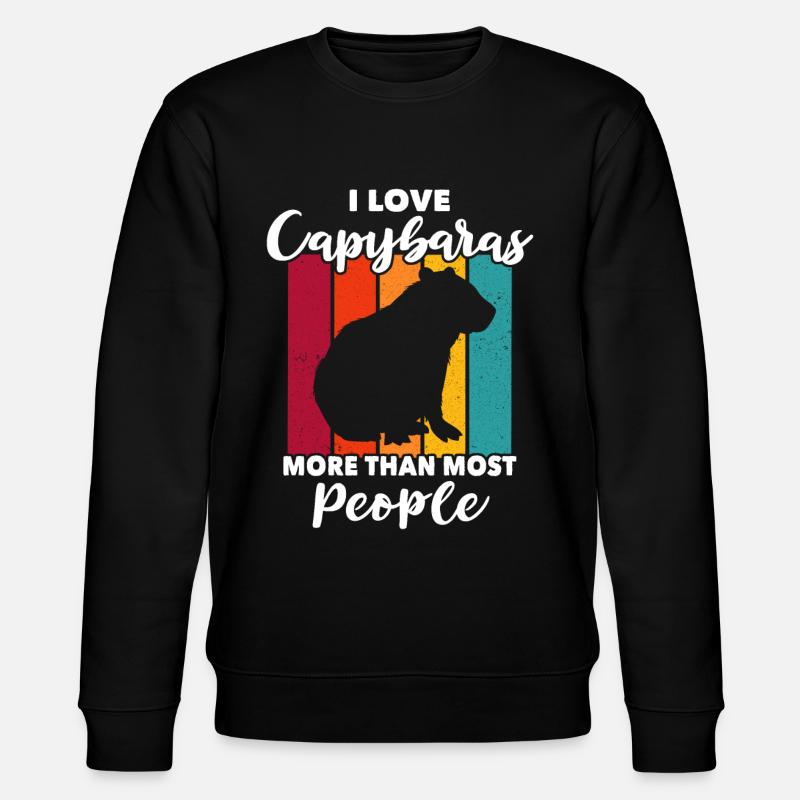 Capybaras - Stanley/Stella Unisex Bio-Sweatshirt CHANGER  - Schwarz