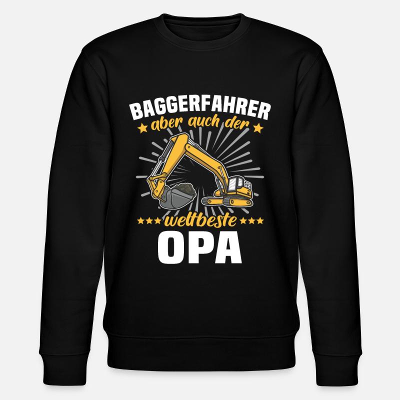 Opa Baggerfahrer - Stanley/Stella Unisex Bio-Sweatshirt CHANGER  - Schwarz