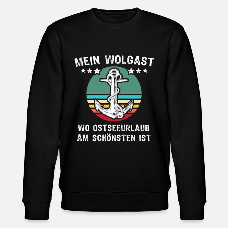 Wolgast Urlaub - Stanley/Stella Unisex Bio-Sweatshirt CHANGER - Schwarz