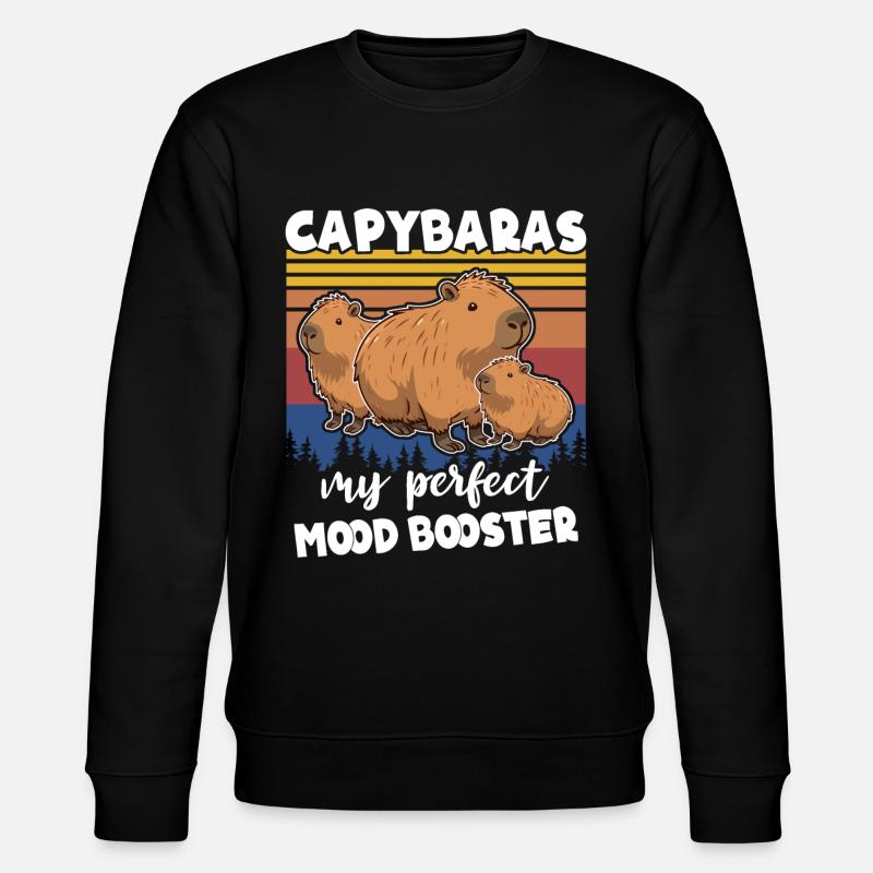 Capybara - Stanley/Stella Unisex Bio-Sweatshirt CHANGER  - Schwarz