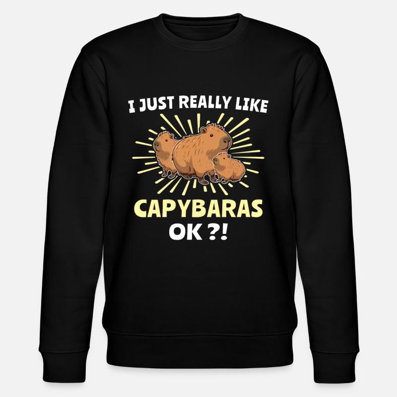Capybara Wasserschwein - Sweat bio CHANGER Stanley/Stella Unisexe - noir