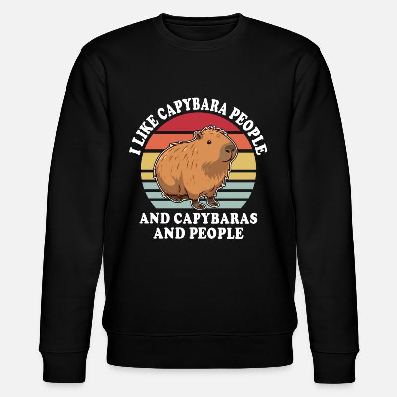 Capybara Sprüche - Stanley/Stella Unisex Bio-Sweatshirt CHANGER  - Schwarz