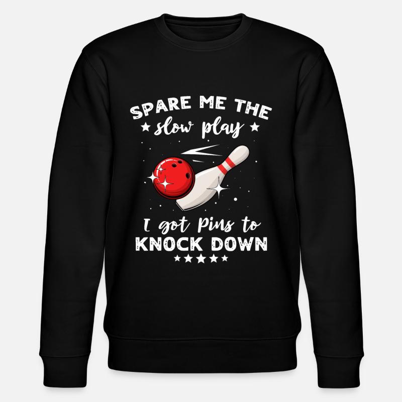 Spare Bowling Slow - Stanley/Stella Unisex Bio-Sweatshirt CHANGER  - Schwarz