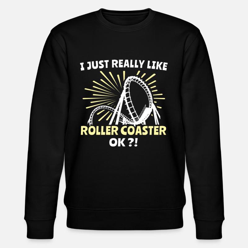 Achterbahn Roller Coaster - Stanley/Stella Unisex Bio-Sweatshirt CHANGER  - Schwarz