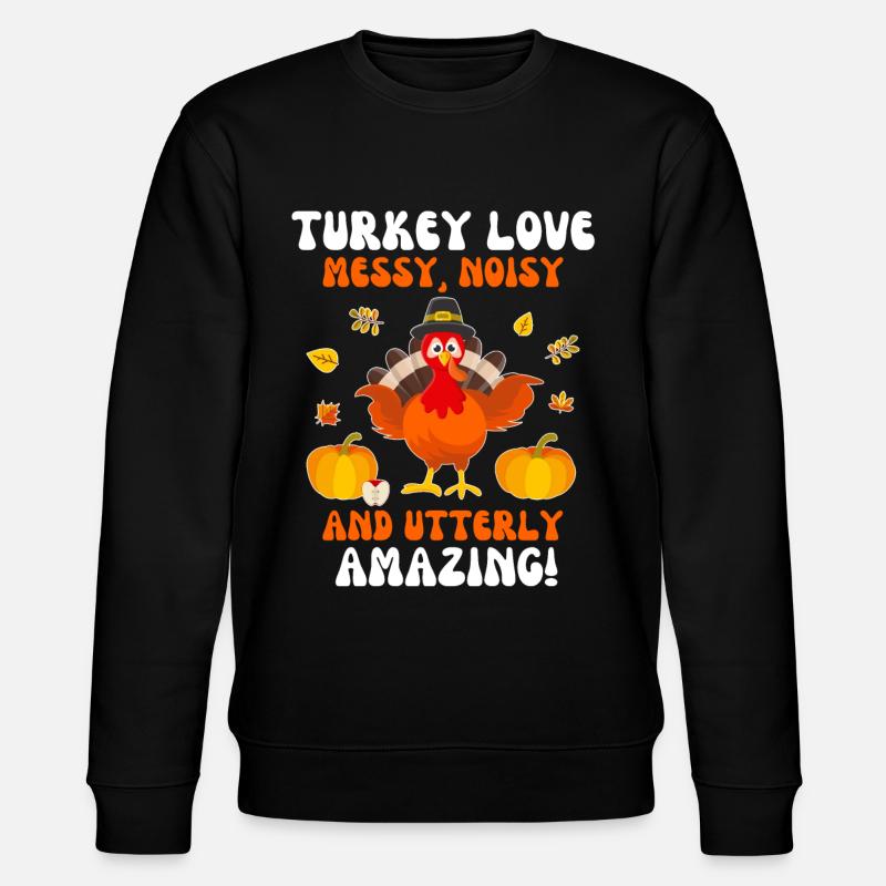 Truthahn Sprüche - Stanley/Stella Unisex Bio-Sweatshirt CHANGER  - Schwarz