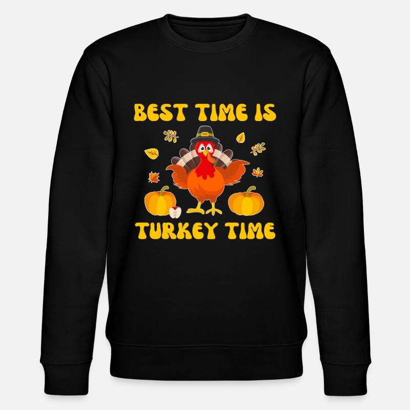 Truthahn Sprüche - Stanley/Stella Unisex Bio-Sweatshirt CHANGER  - Schwarz