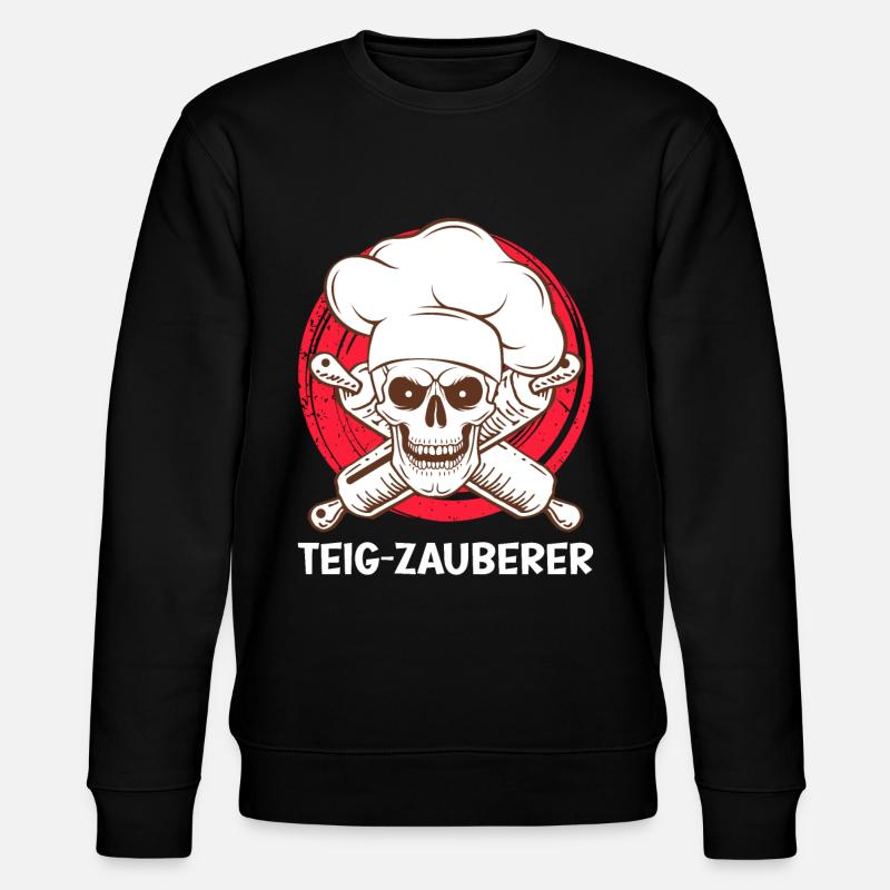 Teig Zauberer Backfans Backen Teigflüsterer - Stanley/Stella Unisex Bio-Sweatshirt CHANGER - Schwarz