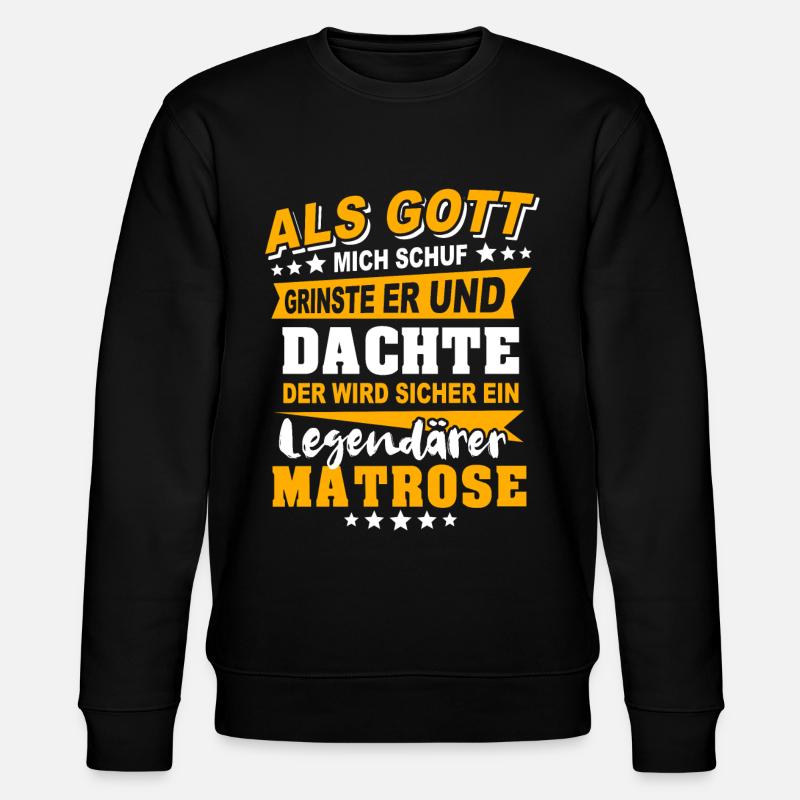 Matrose Sprüche - Stanley/Stella Unisex Bio-Sweatshirt CHANGER  - Schwarz
